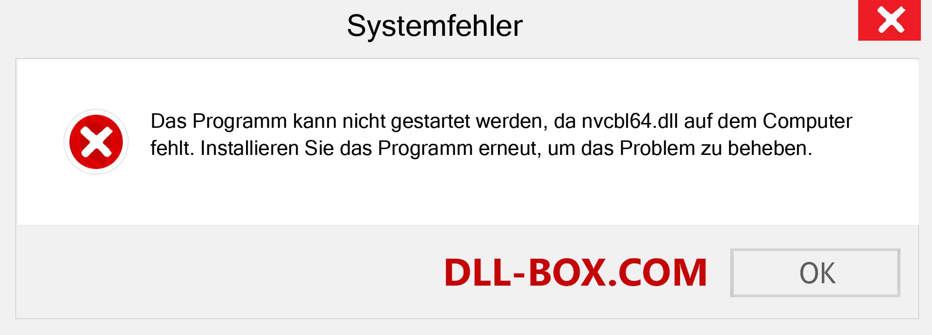 nvcbl64.dll-Datei fehlt?. Download für Windows 7, 8, 10 - Fix nvcbl64 dll Missing Error unter Windows, Fotos, Bildern