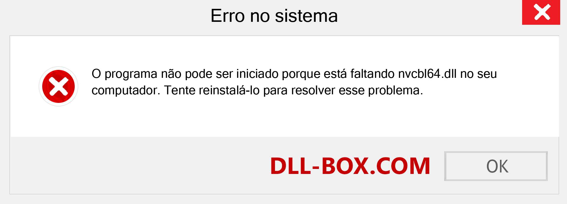 Arquivo nvcbl64.dll ausente ?. Download para Windows 7, 8, 10 - Correção de erro ausente nvcbl64 dll no Windows, fotos, imagens